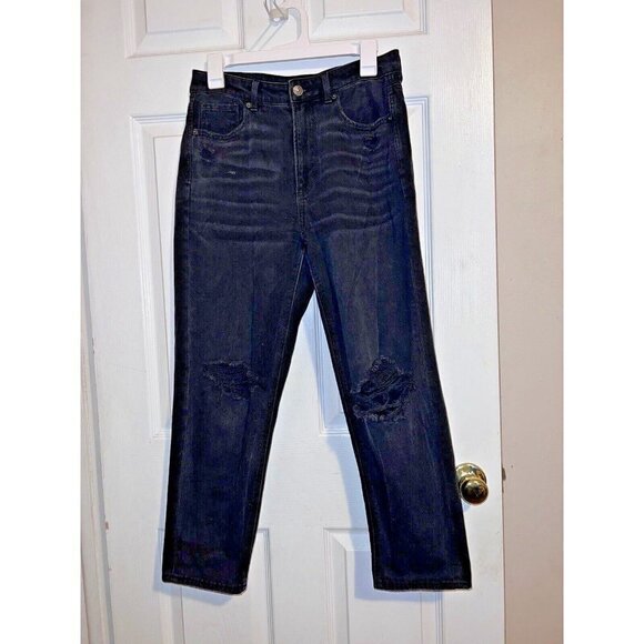 AMERICAN EAGLE Highest Rise 90s Boyfriend Straight Leg Distressed Jeans … - Picture 2 of 16